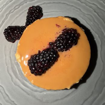 RED O - Flan: This was delicious; dense texture, a wee bit of tartness from the berries and sweetness. - Mexican Near Me - Thousand Oaks, California RED O - Flan: This was delicious; dense texture, a wee bit of tartness from the berries and sweetness. - Mexican Near Me - Thousand Oaks, California