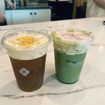 Cafe Momoka - Peach matcha & mango earl gray tea - Cafes Near Me - Ontario, California