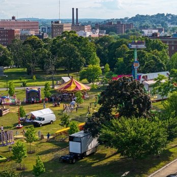 Campagnone Common - Aerial view of Campagnone common park, with the carnival in town - Landmarks & Historical Buildings Near Me - Lawrence, Massachusetts Campagnone Common - Aerial view of Campagnone common park, with the carnival in town - Landmarks & Historical Buildings Near Me - Lawrence, Massachusetts