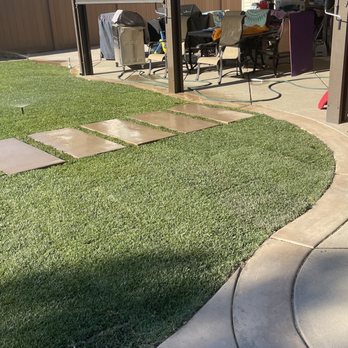 JC & Sons Landscaping - Sod is in, concrete steps,,existing patio - Landscaping Near Me