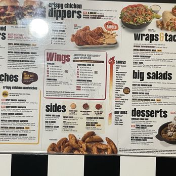Buffalo Wild Wings - Menu as of 12/2025 - Chicken Wings Near Me - Chino Hills, California