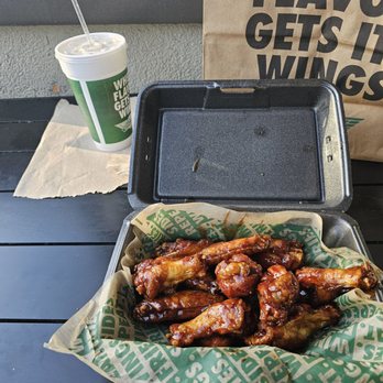 Wingstop - 10 classic wings ,Cajun fries (in bag) and drink combo ($16.40) - Chicken Wings Near Me - Tampa, Florida Wingstop - 10 classic wings ,Cajun fries (in bag) and drink combo ($16.40) - Chicken Wings Near Me - Tampa, Florida