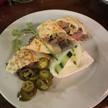 Santa Fe Uptown - Char-Grilled Steak, Mushroom & Red Onion Quesadilla - Mexican Near Me - Kingston, New York Santa Fe Uptown - Char-Grilled Steak, Mushroom & Red Onion Quesadilla - Mexican Near Me - Kingston, New York