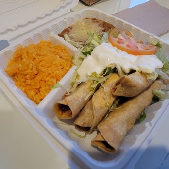 Golden State Taqueria - Flautas stuffed with Chicken and comes with sides of beans and rice. Fresh and tasty. $10. - Mexican Near Me - Pleasanton, California Golden State Taqueria - Flautas stuffed with Chicken and comes with sides of beans and rice. Fresh and tasty. $10. - Mexican Near Me - Pleasanton, California