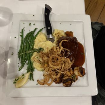 Square Grouper - Filet with blackened/grilled shrimp - Bars Near Me - Key West, Florida Square Grouper - Filet with blackened/grilled shrimp - Bars Near Me - Key West, Florida