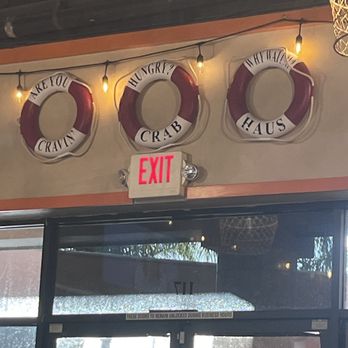 Craving Crab Haus - Exit to outdoor patio seating - Cajun/Creole Near Me - Riverside, California Craving Crab Haus - Exit to outdoor patio seating - Cajun/Creole Near Me - Riverside, California