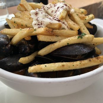 Rooftop - Mussels with French fries - New American Near Me - Walnut Creek, California