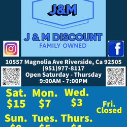 J and M Discount