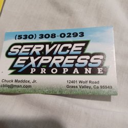 Service Express Propane - Current business card