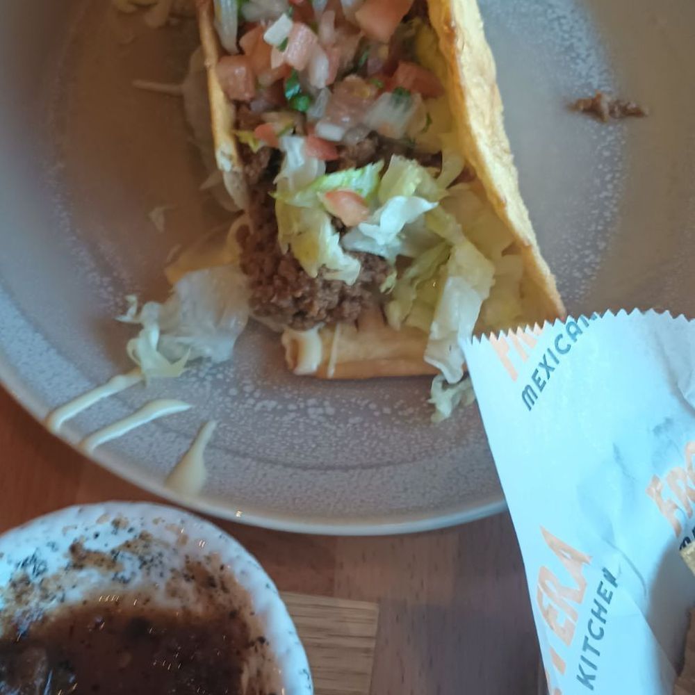 Frontera Mexican Kitchen - Ground beef crazy taco. The fried shell is amazing. - Mexican Near Me - Buford, Georgia Frontera Mexican Kitchen - Ground beef crazy taco. The fried shell is amazing. - Mexican Near Me - Buford, Georgia