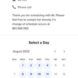 This is the link they text to schedule your interview