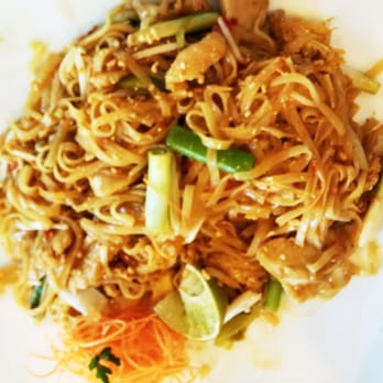 Thai Squared - Pad Thai Chicken Medium Spicy - Thai Near Me - Alpharetta, Georgia Thai Squared - Pad Thai Chicken Medium Spicy - Thai Near Me - Alpharetta, Georgia