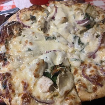 Filippi's Pizza Grotto - Norco - Spinach & artichoke pizza, excellent! - Pizza Near Me - Norco, California