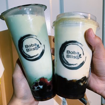 Boba Bliss - strawberry matcha latte & creme brûlée - Bubble Tea Near Me - Dublin, California