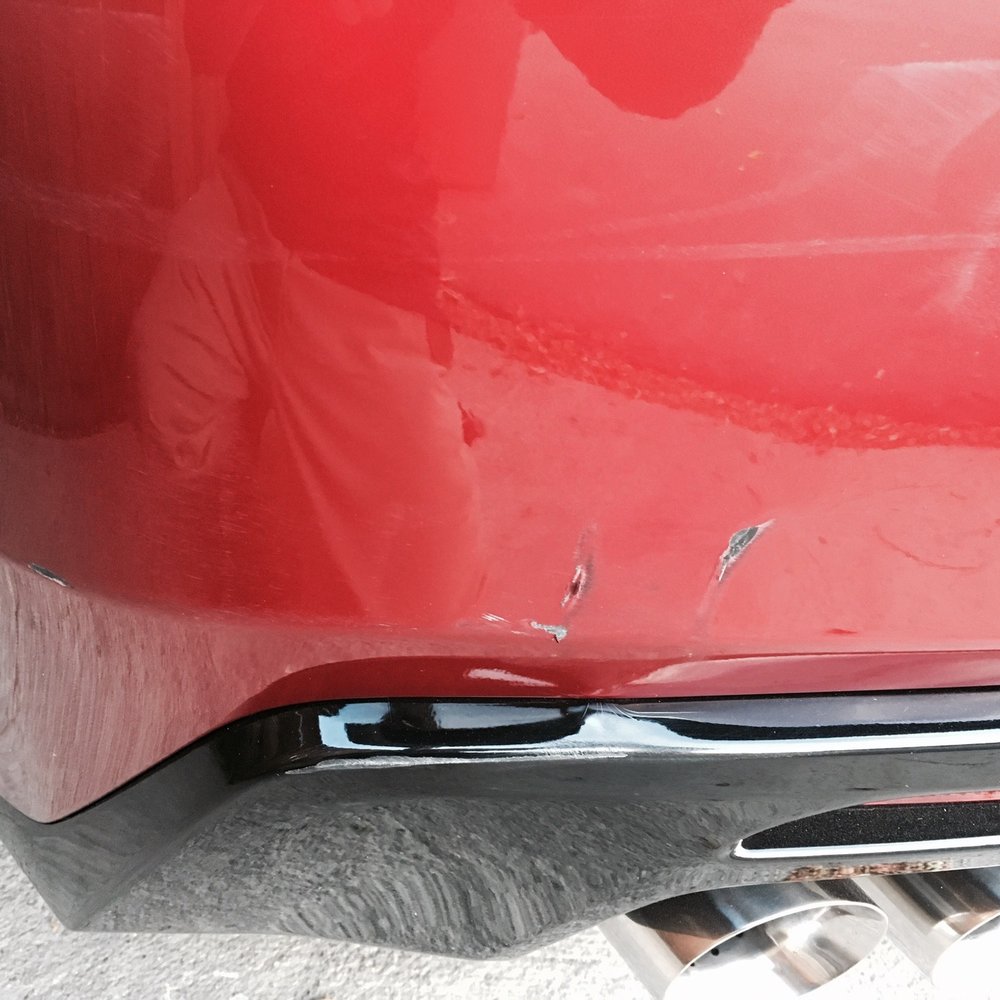 Tracy Collision - This is where the damage was, small spot in rear, so that Sade panel paint is now dull, not glossy like the rest of the paint. - Body Shops Near Me - Tracy, California Tracy Collision - This is where the damage was, small spot in rear, so that Sade panel paint is now dull, not glossy like the rest of the paint. - Body Shops Near Me - Tracy, California