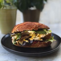 The Silver Fox Food Truck - Spicy Peruvian Chicken Sandwich on Homemade Bread