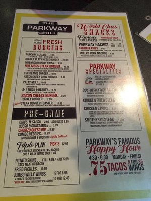 Menu photo 2 Parkway Grill Wichita Falls, TX Menu photo 2 Parkway Grill Wichita Falls, TX