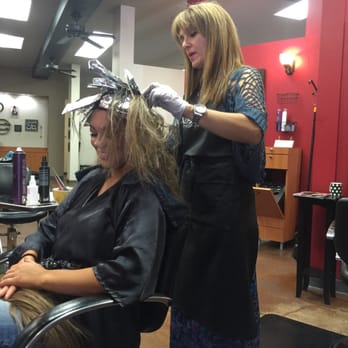 EllaBella Salon - Ella and her masterpiece! - Hair Salons Near Me - Tustin, California