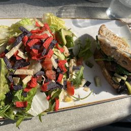 Half 1/2 Sandwich & Salad - Chicken Avocado Chop Salad and Market Veggie Sandwich