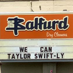 Balfurd Cleaners - Funny sign