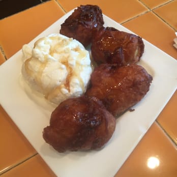 Neecha Thai - Fried bananas with coconut ice cream and honey ! - Thai Near Me - Oakland, California
