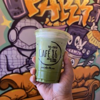 Cafe 86 - Pandan Matcha with oatmilk - Desserts Near Me - San Fernando Valley, California Cafe 86 - Pandan Matcha with oatmilk - Desserts Near Me - San Fernando Valley, California