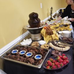 Chef Raymone Catering - S'mores bar and chocolate fountain.