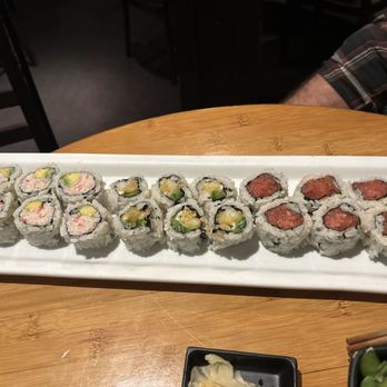 Sushi Roku - Happy hour all cut rolls $9 each: Spicy tuna roll California roll, & popcorn shrimp with jalapeño - Sushi Bars Near Me - Pasadena, California Sushi Roku - Happy hour all cut rolls $9 each: Spicy tuna roll California roll, & popcorn shrimp with jalapeño - Sushi Bars Near Me - Pasadena, California