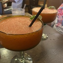Fresh strawberry margaritas for happy hour $9 Fresh strawberry margaritas for happy hour $9