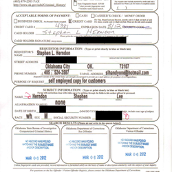 OKC Handy One Call - Criminal background check