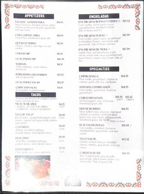 Menu photo 1 Colima Denver, CO