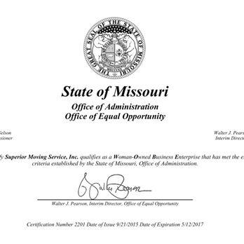 Superior Moving & Storage - Certified DWBE State Of Missouri - Movers Near Me - Kansas City, Missouri Superior Moving & Storage - Certified DWBE State Of Missouri - Movers Near Me - Kansas City, Missouri