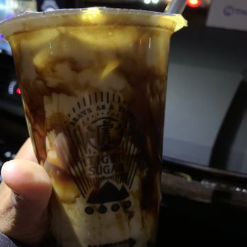 Tiger Sugar - Black sugar Boba plus pearl plus tiger jelly milk with cream mousse (Best Seller) - Bubble Tea Near Me - New York, New York Tiger Sugar - Black sugar Boba plus pearl plus tiger jelly milk with cream mousse (Best Seller) - Bubble Tea Near Me - New York, New York
