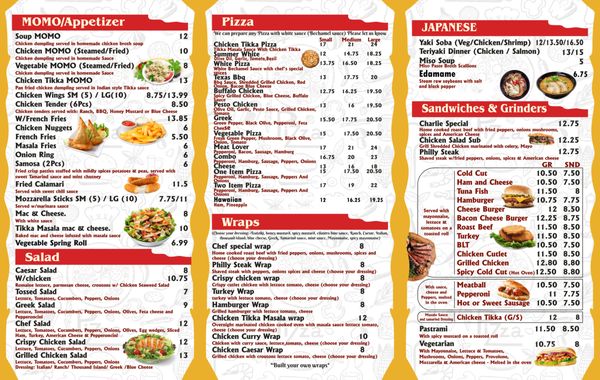 Menu photo 1 Pizza Corner and Curry House Ludlow, MA Menu photo 1 Pizza Corner and Curry House Ludlow, MA