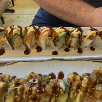 Hooked On Sushi - Zombie roll at the top and Homeless roll below - Japanese Near Me - Encinitas, California