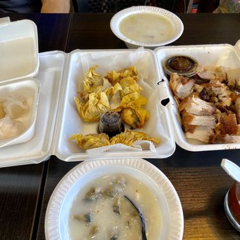 Chung Wang BBQ - Pork Belly, Potsticker, porridge and Chinese shrimp dumpling (Har Gaw) - Barbeque Near Me - Katy, Texas Chung Wang BBQ - Pork Belly, Potsticker, porridge and Chinese shrimp dumpling (Har Gaw) - Barbeque Near Me - Katy, Texas