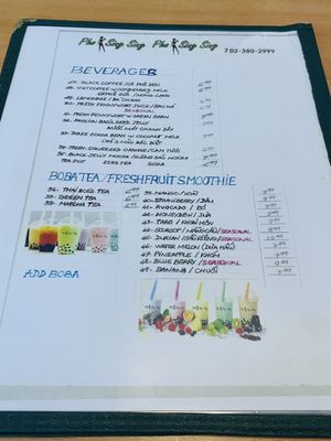 Menu photo 8 Pho Sing Sing Las  Vegas, NV