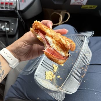 Cafe Genevieve - Bacon, egg, and cheese croissant - Macarons Near Me - Virginia Beach, Virginia