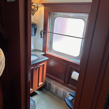 Conway Scenic Railroad - Bathroom on the Dome car - Tours Near Me - North Conway, New Hampshire Conway Scenic Railroad - Bathroom on the Dome car - Tours Near Me - North Conway, New Hampshire