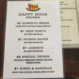 Happy hour menu Happy hour menu