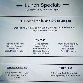 Link N Hops - Tuesday-Friday LUNCH Special. - Beer Bar Near Me - Los Angeles, California