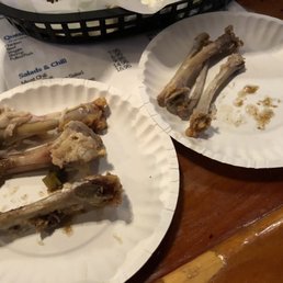 The remnants of my jerk chix wings!