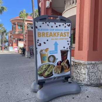 Blessed Cup - Outside sign (go upstairs) - Coffee & Tea Near Me - Clearwater Beach, Florida Blessed Cup - Outside sign (go upstairs) - Coffee & Tea Near Me - Clearwater Beach, Florida
