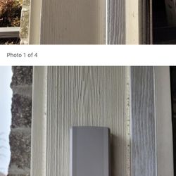 A1 Garage Door Service - New key pad placed higher and left old marks exposed.