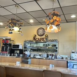 Broadway Diner - Interior, decorated for Halloween