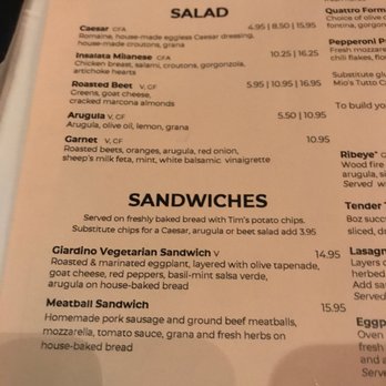Mioposto - Menu - Pizza Near Me - Seattle, Washington