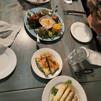Turkuaz Grill - Mixed Cold Appetizers Spinach Pie (Ispanakli Borek) Turkish Cigars (Sigara Boregi) - Turkish Near Me - Riverhead, New York