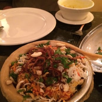 Prabh Indian Kitchen - Bihyrani veggie rice.  Sealed with a naan crust to keep the steam in to keep the rice moist. Interesting. Concept - Indian Near Me - Mill Valley, California