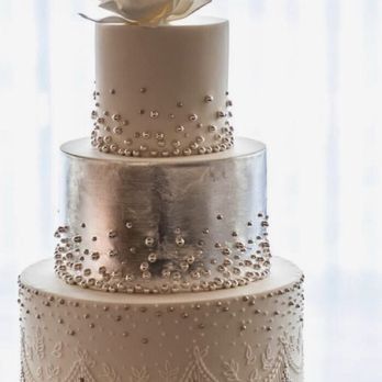 Frost It Cakery - What I clearly requested in terms of a silver metallic cake but 2 tier. - Bakeries Near Me - Thousand Oaks, California Frost It Cakery - What I clearly requested in terms of a silver metallic cake but 2 tier. - Bakeries Near Me - Thousand Oaks, California