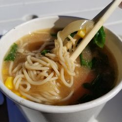 Vegan ramen with gluten free noodles and gluten free broth